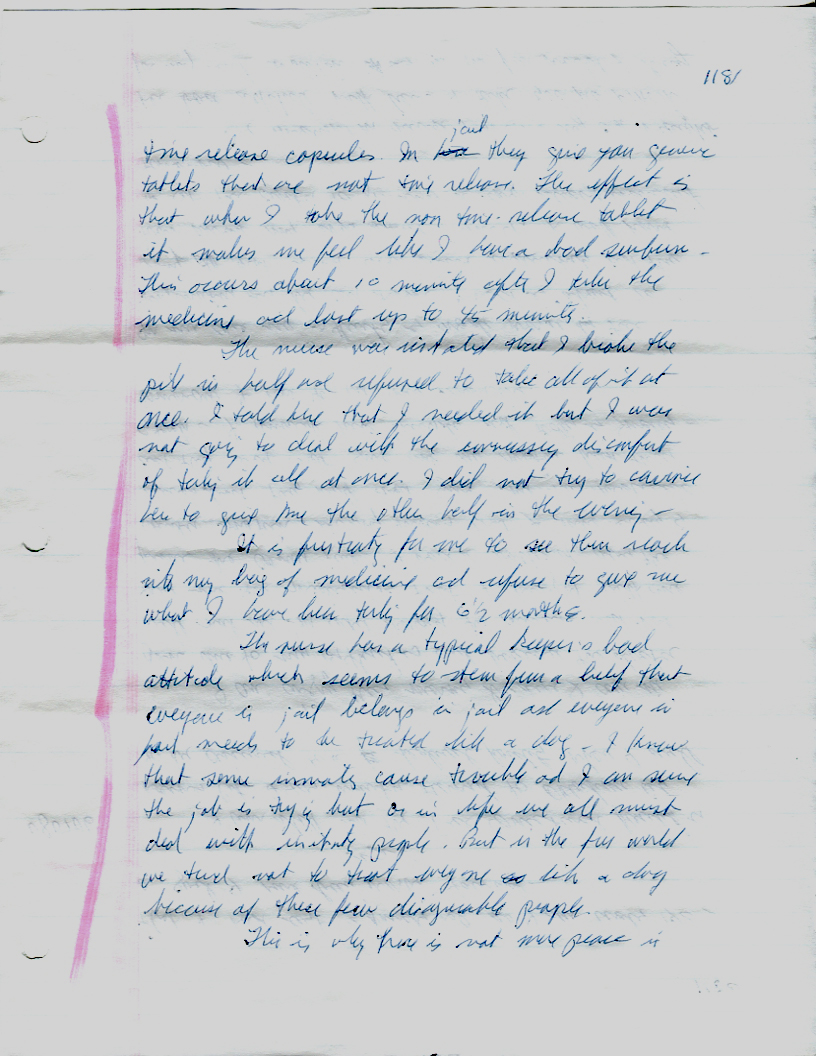 Dr John WorldPeace 2008 Prison Journal